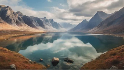 Foto auf Acrylglas lake and mountains © Junaid