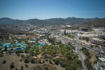 Aerial view of the city