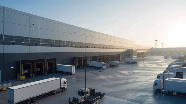 The bustling distribution warehouse hums with the orchestrated chaos of warehouse workers ensuring timely freight transportation.