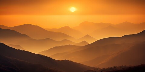 Obraz premium Nature outdoor landscape background. Adventure travel explore hills rocks decorative sunlight scene