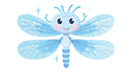 Cute dragonfly icon. Cartoon kawaii funny baby ch