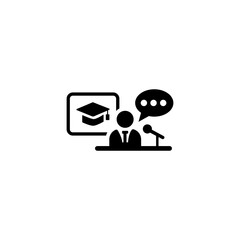 School and Education Icons. Back to school. Vector image teacher icon. Business college education icons vector.