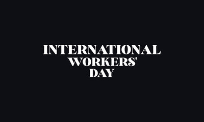 International Workers Day Stylish Text Design and blue background