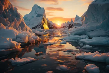 Zelfklevend Fotobehang Glaciers melting © Boris