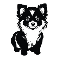 illustration of a Pomeranian dog, vector