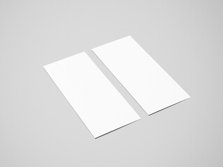 Blank long flyer mockup