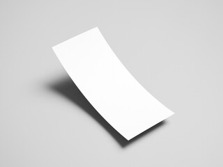 Blank long flyer mockup