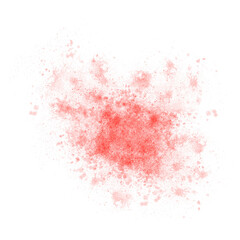 Obraz premium Watercolor red splashes, drops. PNG of paint or ink splashing dynamic motion, design elements isolated on transparent background 