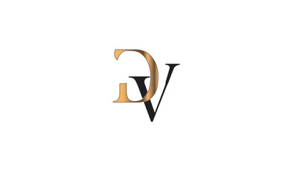 DV, VD, V , D , Abstract Letters Logo Monogram