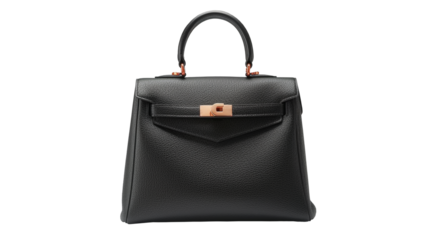 Women's handbag on a transparent background.