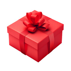 Obraz premium Red Gift Box With Large Bow