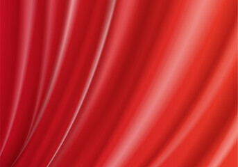 赤色のカーテンの背景素材