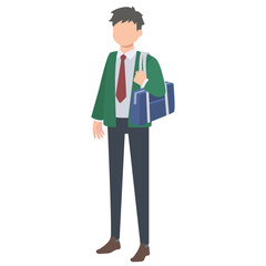 男子学生のイラスト