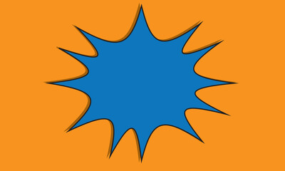 Pop art pattern. Comic background with speech bubble and halftone. Yellow cartoon retro starburst texture with dots. Duotone effect. Vintage gradient banner. Funny superhero print. Vector illustration