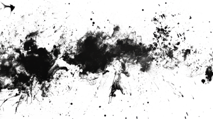 Black Ink Splattered