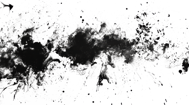 Black Ink Splattered