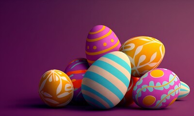 Fototapeta na wymiar Easter eggs wallpaper background