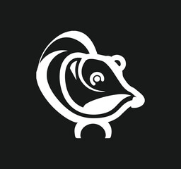 Vector squirrel logo vector icon design illustration