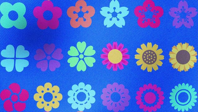 cloth seamless pattern with flowers