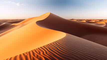 Fototapeta na wymiar Sand dunes in the Sahara Desert,