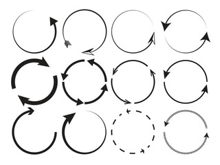 vector icon with circular arrows illustration