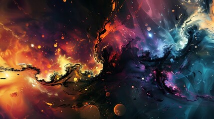 Abstract Anime background, manga style, LOFI, colorful wallpaper, poster cover