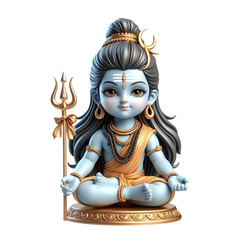 Shivratri Celebration on Isolated Background