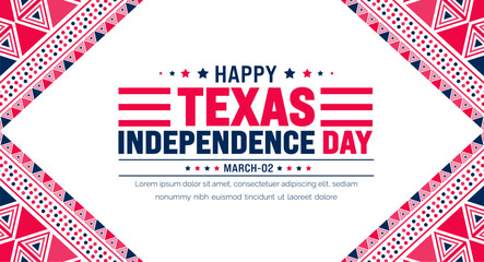 Texas Independence Day background with Texas flag. Texas Independence Day Freedom holiday in United States and celebrated annually in March. - obrazy, fototapety, plakaty