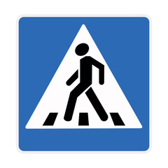 Pedestrian crossing road sign icon