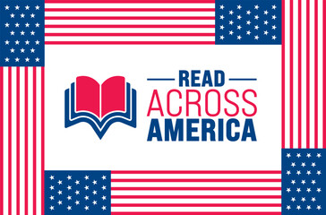 March is Read Across America background template. Holiday concept. use to background, banner, placard, card, and poster design template with text inscription and standard color. vector illustration.