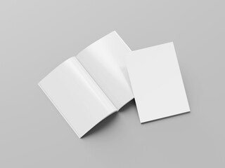 Perfect binding brochure mockup
