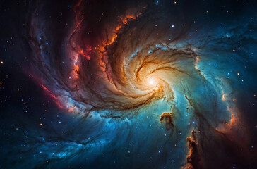spiral galaxy in space - obrazy, fototapety, plakaty