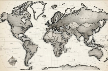Fototapeta na wymiar world map abstract background
