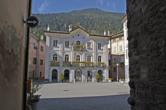 Zenrtrum von in Poschiavo, Kanton Graub&uuml;nden, Schweiz