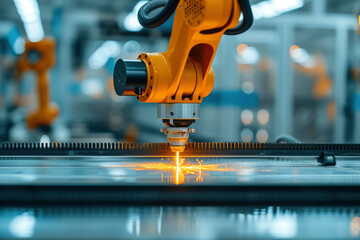 Automated 3D Printers: In additive manufacturing, robotic systems handle the layer-by-layer deposition - obrazy, fototapety, plakaty