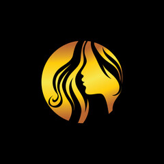Hair beauty womens logo design for salon makeover hair stylist haidresser hair cut