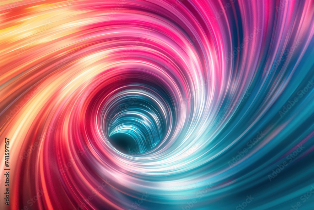 Poster Abstract colorful swirl. A slide background for showcasing digital content. Background image. Created with Generative AI technology.