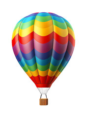 Fototapeta premium hot air balloon isolated on transparent or white background 