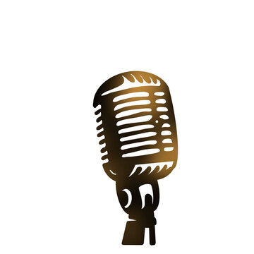 recommend clip art: Microphones. Mass media. Podcasts. Hand-drawn illustration.