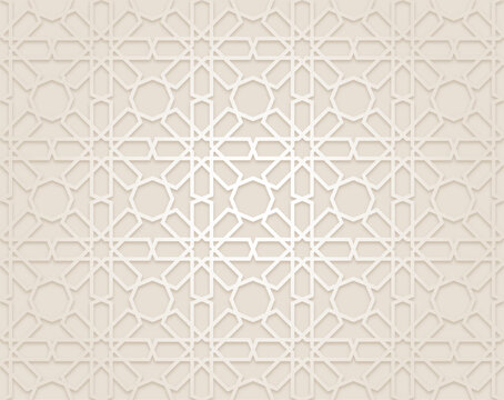 Geometric Moroccan Islamic Mosaic Zellige (Zellij) Seamless pattern ornament Design Background