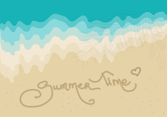 Summer time on the beach by the sea