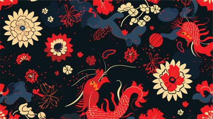 Lunar new year background banner pattern. Chinese