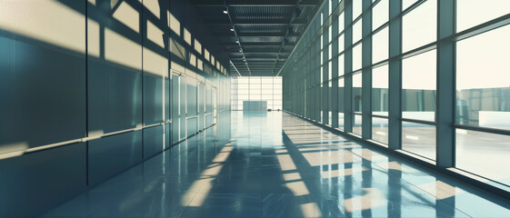 Obraz premium A serene hallway bathed in sunlight invites quiet reflection and the possibility of new paths