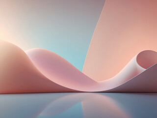 Abstract pastel background. Wavy lines, minimalistic background