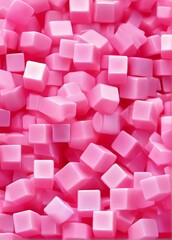 Bunch of pink plastic cubes detailed texture background from Generative AI