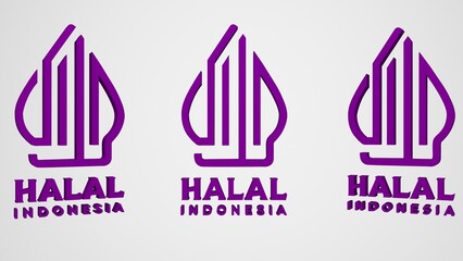 3D Halal Logo Indonesia