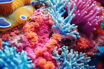  Colorful Array of Abstract Textured Patterns Resembling Coral Reef Underwater Life