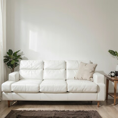 modern living room interior design with white sofa