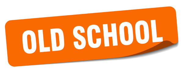 old school sticker. old school label