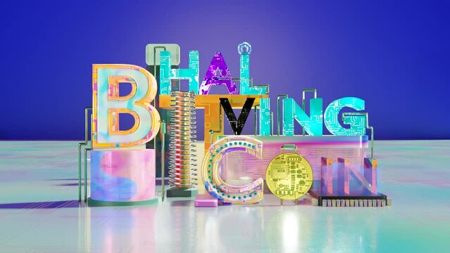 Loop Animation Bitcoin Halving.